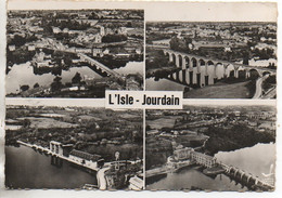 86 EN AVION AU-DESSUS DE........L'ISLE-JOURDAIN La Minoterie,le Pont St-Syvain, Le Barrage - L'Isle Jourdain