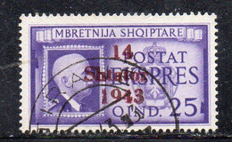 ES58b - ALBANIA 1943 , Occupazione Tedesca : Espresso N. 1 Usato - Occ. Allemande: Albanie