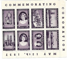 1890g: GB: Vignetten- Bogenteil Coronation 1937 ** - Lettres & Documents