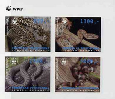 Jewish Republic 1997 WWF - Snakes Imperf Sheetlet Containing Complete Set Of 4 U/M - Russ. Sozialistische Föderative Sowjetrepublik (RSFSR)
