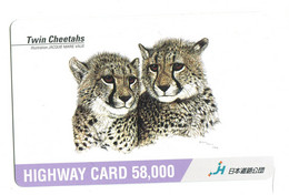 Titre De Transport Highway Card  :  Guépards - Illustration Jacquie Marie Vaux - Wereld