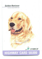 Titre De Transport Highway Card  :  Golden Retriever - Illustration Jacquie Marie Vaux - Mundo