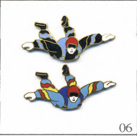 LOT 2 Pin’s Sport - Parachutisme / Parachutistes - Combinaisons Couleurs Différentes. Est. Tablo-Paris. EGF. T800P-06 - Parachutisme