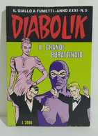 I101971 DIABOLIK - A. XXXI N. 5 - Il Grande Burattinaio - 1992 - Diabolik