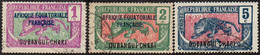 Oubangui Obl. N°  43 - 44 - 46 - Timbre Du Congo Surchargé - Used Stamps