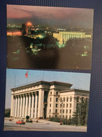 Soviet Architecture, USSR Postcard - Kazakhstan, Almaty Capital - 2 PCs Lot  1980s - Kasachstan