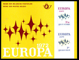 BELGIUM(1972) Stylised Stars. Scott Nos 825-6. Yvert Nos 1623-4. Europa Issue. Deluxe Proof (LX60). - Luxevelletjes [LX]