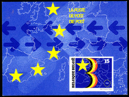 BELGIUM(1992) European Common Market. Deluxe Proof (LX81). Scott No 1406, Yvert No 2415. - Feuillets De Luxe [LX]