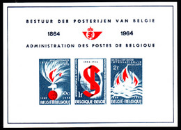 BELGIUM(1964) First Socialist Conference. Deluxe Proof (LX44) Of 3 Values. Scott Nos 611-3, Yvert Nos 1290-2. - Deluxe Sheetlets [LX]