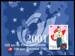 BELGIUM(2001) 21st Century Postwoman. Deluxe Proof (LX90). Scott No 1854. - Feuillets De Luxe [LX]