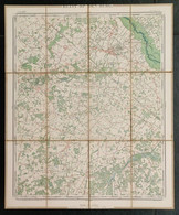 TOPSTUK Oude Topografische & Militaire Kaart 1869 STAFKAART Heist Op Den Berg Schriek Beersel Beerselberg Hallaar Werft - Cartes Topographiques