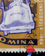 Errors Romania 1963 # Mi 2201 Printed In A Blank Circle Under The Letter "a" Romania Used - Plaatfouten En Curiosa