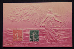 FRANCE - Carte Postale Semeuse Avec Rajout De 2 Semeuses - L 111860 - ...-1929