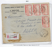 Algérie Poste Aérienne - Oblitérations - Lettre - Airmail