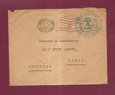 071221 - Lettre En Franchise Marseille Gare MARINE NATIONALE Hangar P 1 Ateliers Et Magasins CAMBC  13 Juillet 1940 - Scheepspost