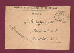 071221 - Lettre En Franchise Bureau Central Poste Navale 4 Décembre 1939 Griffe Linéaire Enveloppe Recoupée - Scheepspost