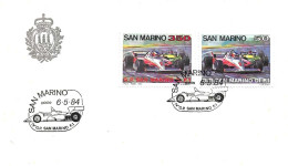 SAN MARINO - 1984 4° Gran Premio Automobilistico Formula 1 Imola Serie Compl. 2v.1983 Su Busta Ufficio Filatelico - 6037 - Covers & Documents