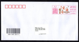 China Color Postage Machine Meter: National Constitution Day. FDC. - Brieven En Documenten