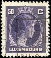 Pays : 286,04 (Luxembourg)  Yvert Et Tellier N° :   341 (o) - 1944 Charlotte De Profil à Droite