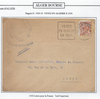 Algérie - Oblitération - Lettre - Lettres & Documents