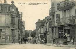 Villiers Sur Marne * La Rue De Paris * Atelier Municipal * épicerie Comptoirs Français * Débit De Tabac Tabacs - Villiers Sur Marne