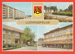 D-14974 Ludwigsfelde - Mehrbildkarte - Kulturhaus-Cafe - Kontakt- Kaufhaus - Cars - Nice Stamp - Ludwigsfelde