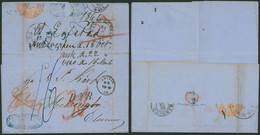 L. Non Affranchie Datée De Anvers (1860) Via Le 2e Rayon > Helsington (Angleterre) Via Hamburg / Courtiers De Navires - Landpost (Ruralpost)