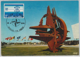 56913 -  BELGIUM -  POSTAL HISTORY - MAXIMUM CARD: 1974  OTAN  NATO - Autres & Non Classés