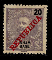 ! ! Inhambane - 1911 D. Carlos 20 R - Af. 36 - MH - Inhambane