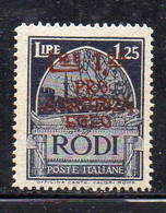 XP3237 - EGEO , Occupazione Tedesca 1943: 1 E 25 Lire Sassone N. 124  ***  MNH - Egée (Duitse Bezetting)