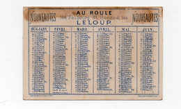 Paris: Fb St Honoré : Calendrier-chromo 1er Trimestre 1876    AU ROULE    (PPP33783) - Klein Formaat: ...-1900