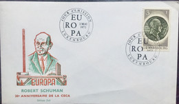 LUXEMBOURG 1972 ,EUROPA,ROBERT SCHUMAN  ,FDC - Brieven En Documenten