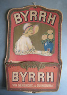 BYRRH :  - CARTON PORTE - LETTRES COURRIER ANCIEN  FEMME AU BOUQUET(46 X 30 Cm) Imp Sirven - 1931 - Signé G. LEONNEC - Posters