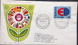 SAN MARINO 1964, EUROPA ,PRIVATELY PRINTED ISSUED FDC - Storia Postale