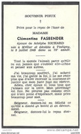 TINTIGNY ..-- MELLIER , 1879 ..-- TINTIGNY , 1949 ..-- Mme Clémentine FASBENDER , épouse De Mr Adolphe RICHARD . - Tintigny