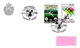SAN MARINO - 1988 1° Campionato Europeo Di Pesistica Femminile Weightlifting Su Busta Viaggiata UFN - 6077 - Lettres & Documents