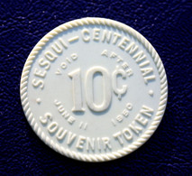 Beau Jeton De Nécessité 1800-1950 "10 Cent - Sesqui-centenal Souvenir Token - Lancaster & Fairfield County Ohio - USA - Noodgeld