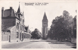 Bourg-Léopold - La Poste Et L'Eglise - Leopoldsburg - Posterij En Kerk - Leopoldsburg