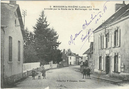 LOIRE ATLANTIQUE : Moisdon La Rivière, Arrivée Par La Route De La Meilleraye, La Poste - Moisdon La Riviere