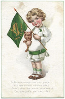 CPA  St Patrick - Garçonnet Drapeau Erin Go Bragh  N°51 - St Patrick Loved The Children - Saint-Patrick's Day