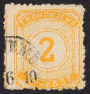 Trondheim NORWAY 1870 PARCEL PACKET Tax Revenue Stamp TRONDHJEM - Local BT POST - Used - Paketmarken