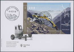 Suisse - 2021 - Menzi Muck - Block - Ersttagsbrief FDC ET - Ersttag Voll Stempel - Lettres & Documents