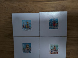 Serie Weihnachten 2021 Aus 4er Block Mit Vollersttagstempel / Set Christmas 2021 From Block Of Four, Canceled FD-Full - Usati