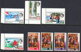 Montserrat 1967-68 Mint No Hinge, Sc# , SG 190-193,209-212 - Montserrat