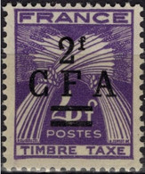 REUNION CFA Taxe 39 ** MNH Chiffre Timbre Taxe Gerbe De Blé 1949-1950 - Postage Due