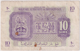 MILITARY PAYMENT , TRIPOLITANIA , 10 LIRE 1943 - Ocupación Aliados Segunda Guerra Mundial