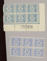 2 X Bloc De 6 Du 50c.**.70 Et 71  Nuances.  Cote.48,--€    Postfris - Unused Stamps