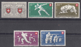 Switzerland 1950 Sport Mi#545-549 Used - Oblitérés