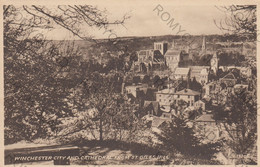 CARTOLINA  WINCHESTER CITY,HAMPSHIRE,INGHILTERRA,REGNO UNITO,AND CATHEDRAL FROM ST.GILES HILL,NON VIAGGIATA - Winchester