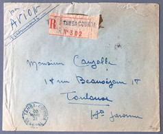 Sénégal N°72, 82 (x3), 102 Et 109 (x2) Sur Enveloppe TAD TAMBA-COUNDA 20.3.1935 Pour Toulouse - (C1746) - Covers & Documents